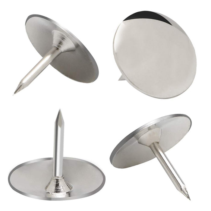 600 PCS Thumbtack Metal Steel Round Head Office Thumb Tacks Cork Board Maps Home