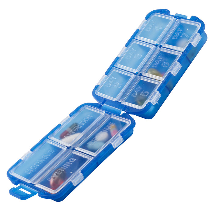 2Pk Medicine Storage 7 Day Pill Box Vitamin Organizer Travel Containers BPA Free