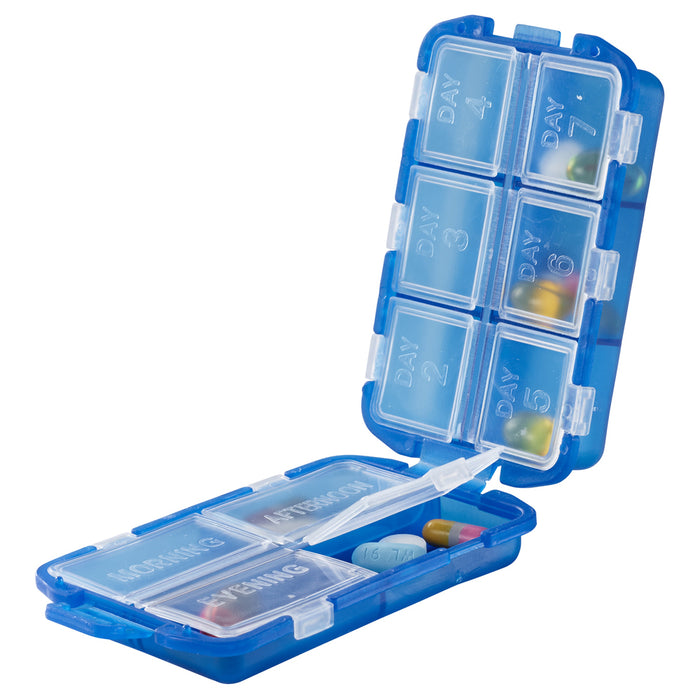 2Pk Medicine Storage 7 Day Pill Box Vitamin Organizer Travel Containers BPA Free