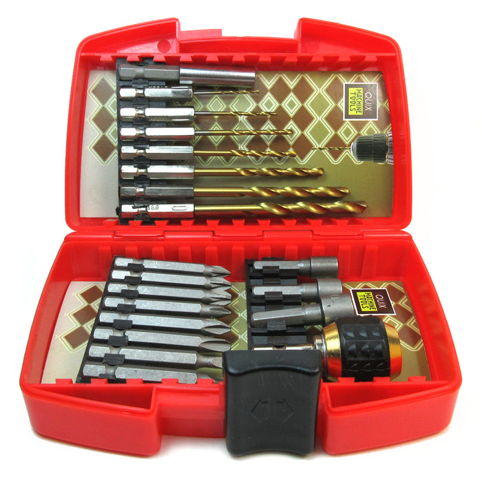 Quick Change Driver Bit Set 20 Pc Quick Change Drill Driver Bit Set Quickchange Professional Bits ...