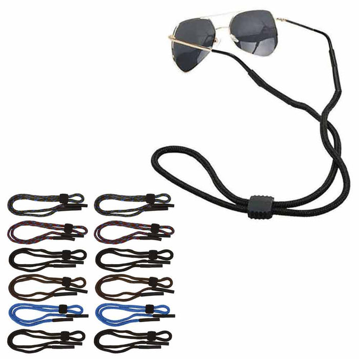 12 PC Adjustable Sunglasses Holder Strap Sport Glasses Cordeyewear Retainer Lot