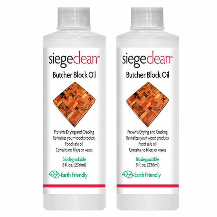 2 Pack Butcher Wood Block Oil Cutting Board Oil Food Grade Mineral Safe 16 Oz