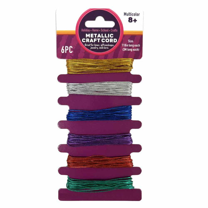 12 PC Metallic Craft Cords Thread Gift Wrapping String Tag Hanging DIY ...