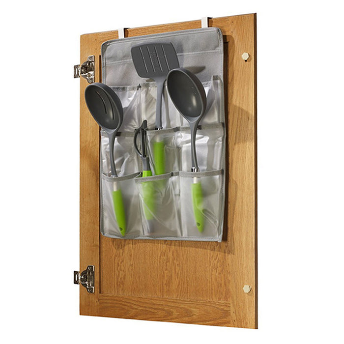 Over The Door Hanging Organizer Clear Vinyl Pockets Pantry Bathroom Save Storage