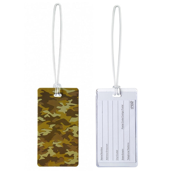 12 Lot Suitcase Luggage Tags Name Address Camouflage ID Label Cruise Travel Bags