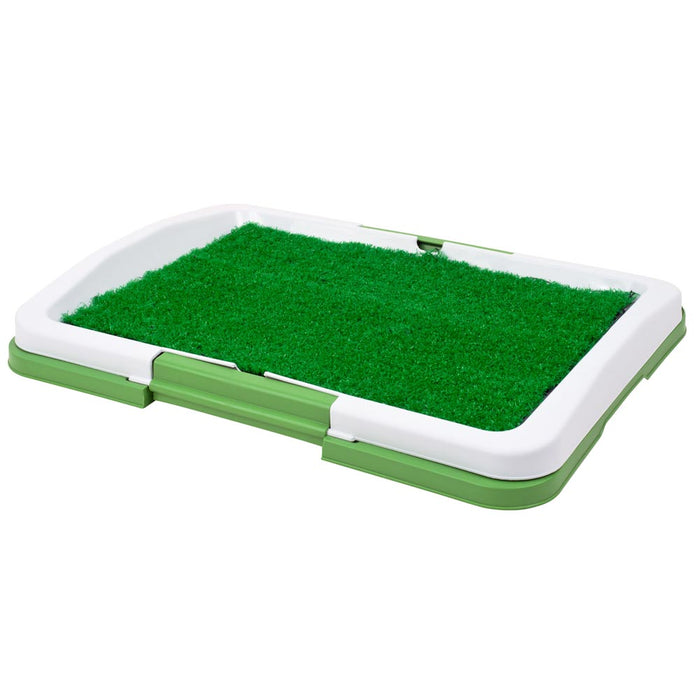 Indoor Dogs Potty Trainer Puppy Pee Pad 18" x 13" Tray Artificial Grass Rug Turf
