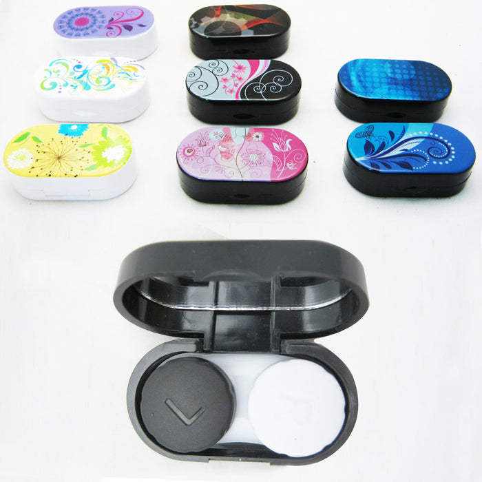 Contact Lenses Case Kit Cute Travel Eye Care Mini Set Mirror Traveling Holder !!