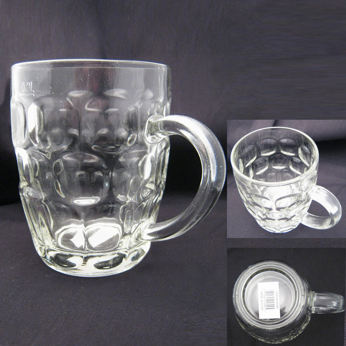 6 Pc Beer Glasses Glass Mug Pilsner Drink Cups Clear Coffee Tea