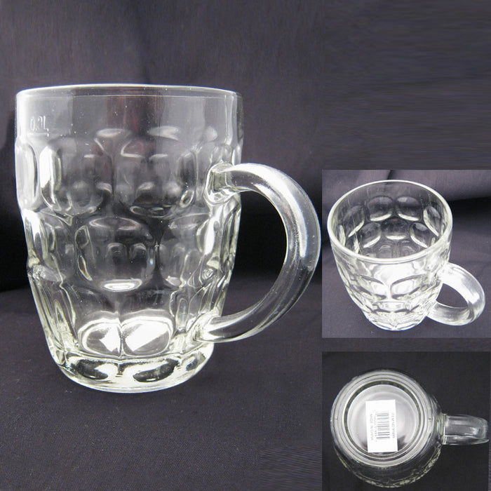 Set of 6 Pilsner Glasses Clear 16 Oz Beer Glass Cups Coffee Tea Mug Hot Cold