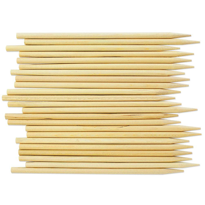 210pc Sturdy Bamboo Sticks 6 Wooden Candy Apple Skewer Corn Dog Culinary Crafts