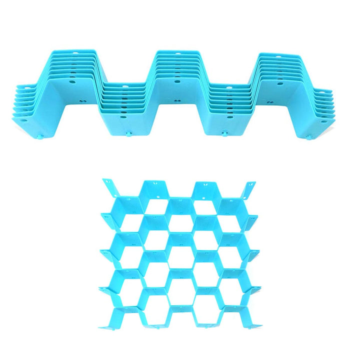 2PC Drawer Organizer Foldable Divider 17 Slots Section Sock Belt Scarf Underwear