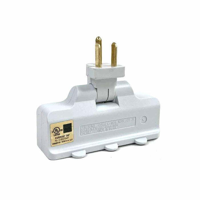 3 Outlet Grounded Swivel Wall Tap 3 Plug Outlet Adapter Multi Plug Extender