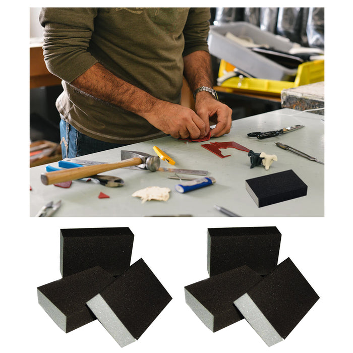 6X Foam Sanding Blocks Polishing Flexible Pads Wet Dry Sponge Double Sided Tools