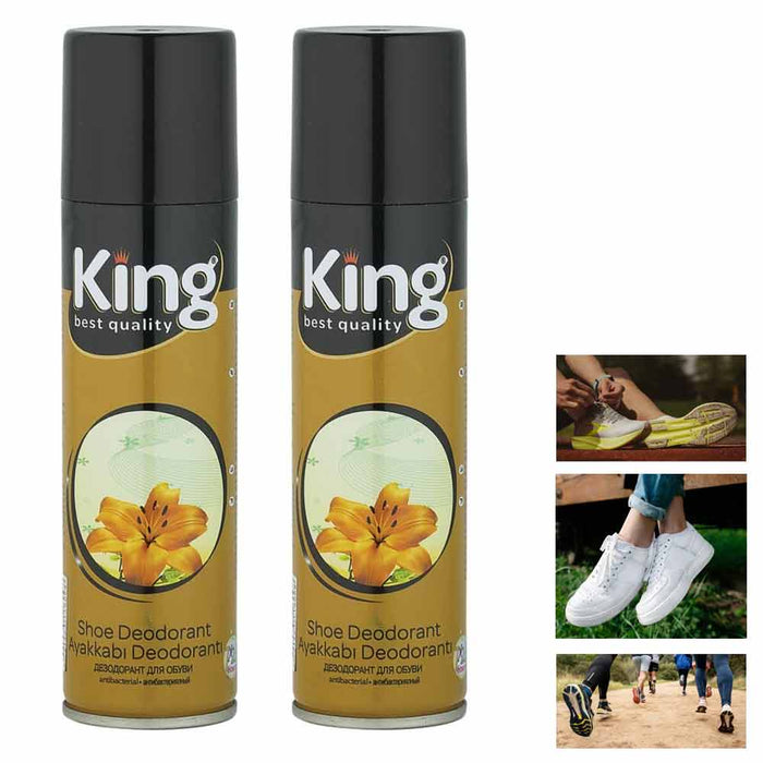 2 Pack Shoe Foot Deodorizer Spray Odor Eliminator Deodorant Sneaker Freshener
