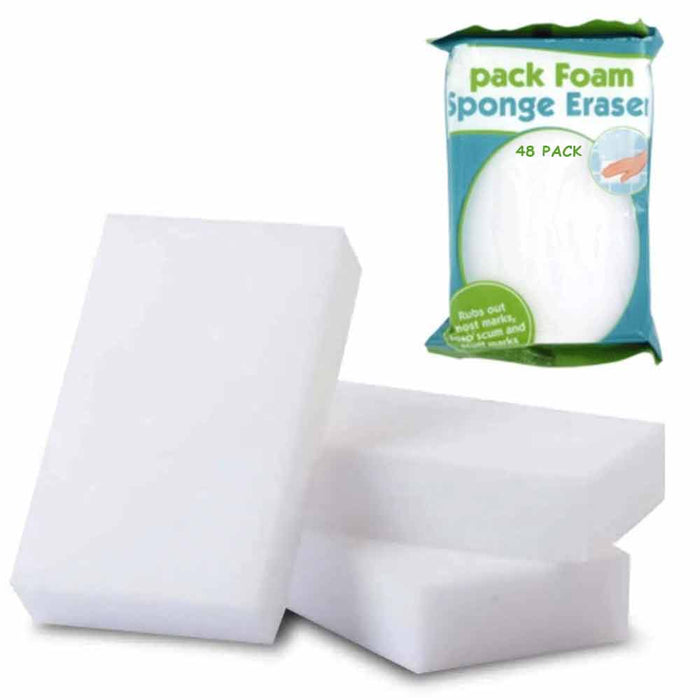 48 Pack Magic Sponges Cleaning Eraser Kitchen Dish Bathroom Multi Functional