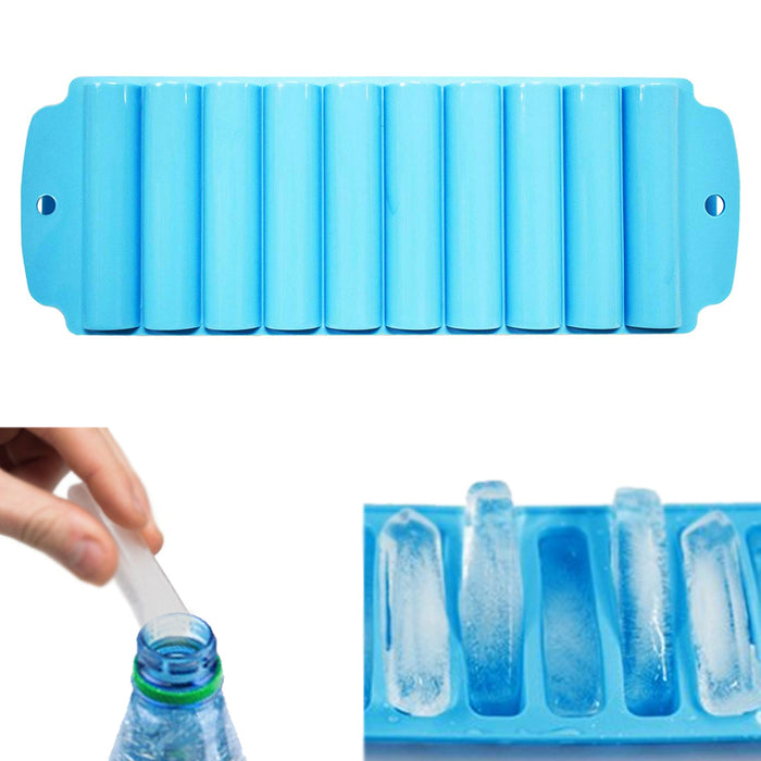 4PC Ice Stick Cube Making Trays Water Bottled Perfect Rolls Sport Drink Beverage