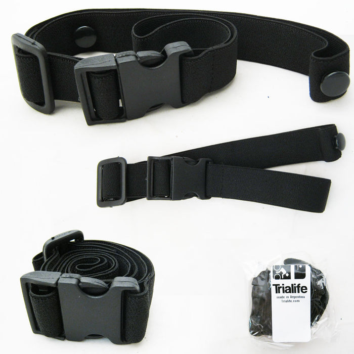 No Tie Shoelaces Elastic Lock Laces Running Belt Race Number Holder Set Sports