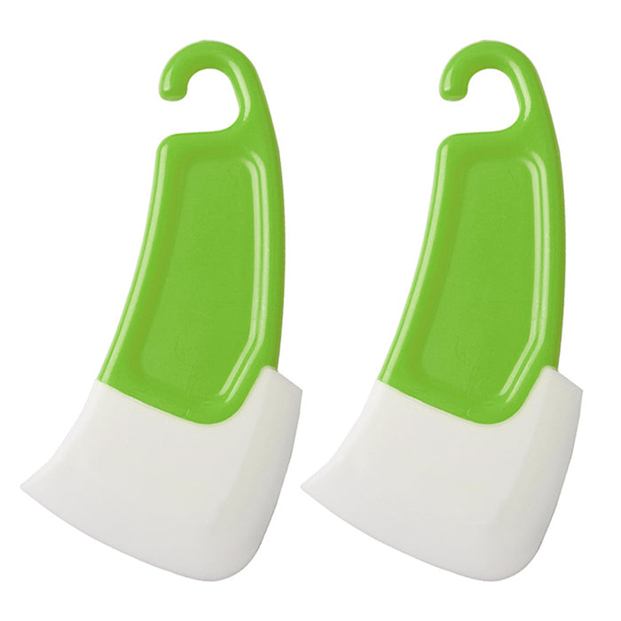 2 Pack Silicone Pan Scraper Kitchen Utensil Cleaning Spatula Cooking Baking Tool