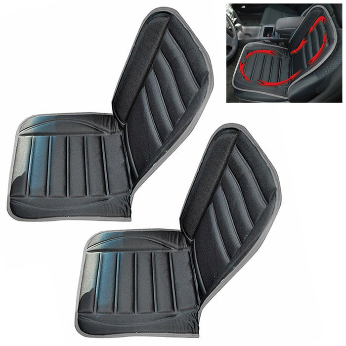 2 Pack Car Heated Seat Cover Cushion Universal 12V Full Back Heating Pad Warmer