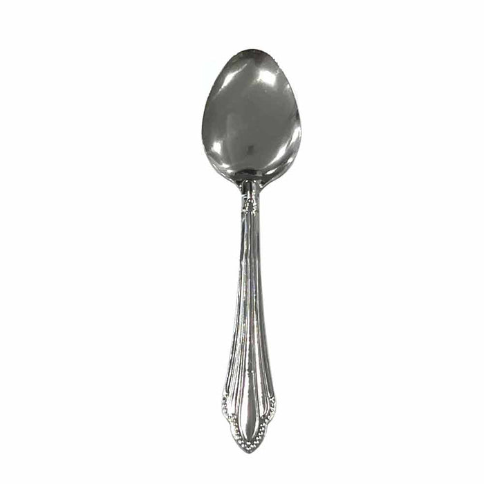 6 Pc Dessert Spoons Set Stainless Steel Flatware Silverware Cutlery Soup Utensil