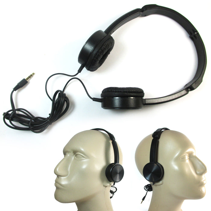 Stereo Headphones Wired Over Head On Ear Foldable All Device 3.5mm DJ Mac PC MP3