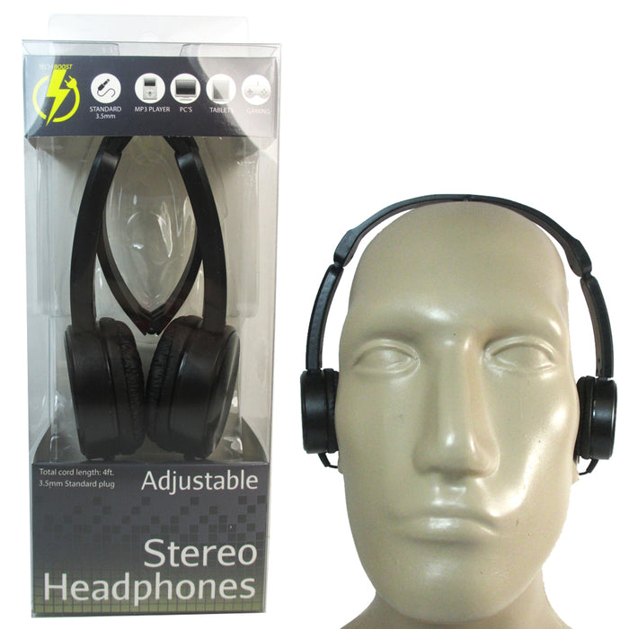 Stereo Headphones Wired Over Head On Ear Foldable All Device 3.5mm DJ Mac PC MP3