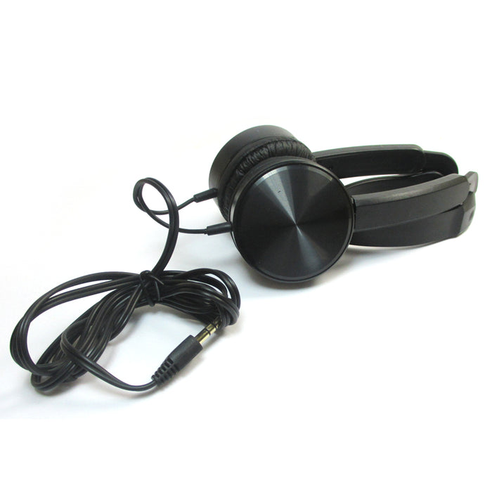 Stereo Headphones Wired Over Head On Ear Foldable All Device 3.5mm DJ Mac PC MP3