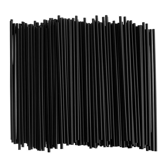 1200ct Stirring Straws Coffee Cocktail Mix Black Plastic Stirrer Sticks 5.25"