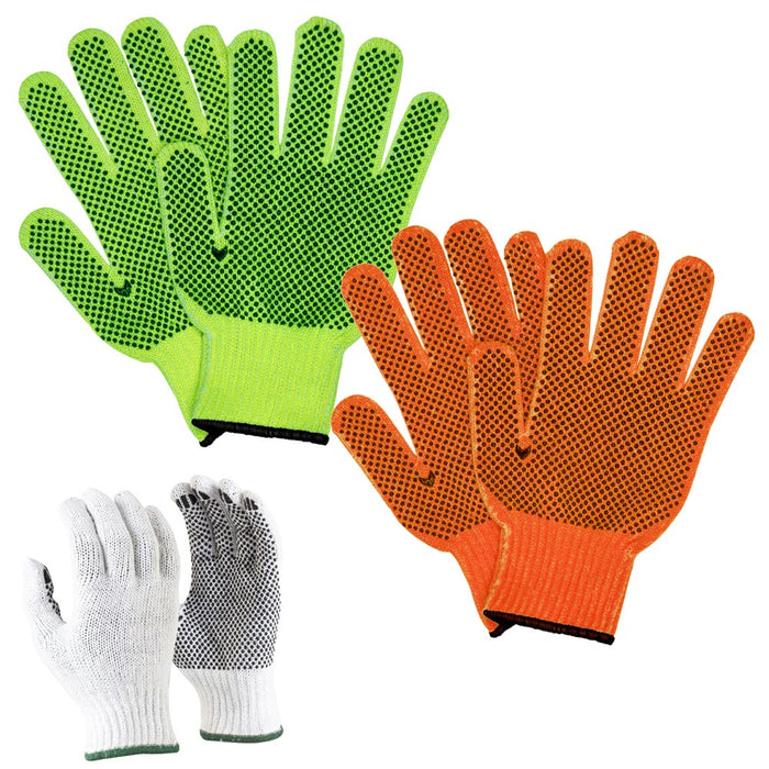 2 Pairs Work Safety Work Gloves Polka Dot Grip Dotted Safety Duty Work Gardening