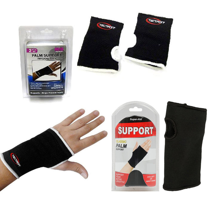 2 PC Wrist Hand Palm Elastic Compression Brace Carpal Tunnel Support Splint Pain