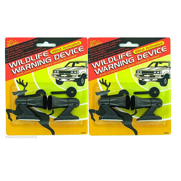 4 Ultrasonic Car Deer Warning Whistles 2 Packs Auto Safety Alert Device Safety !
