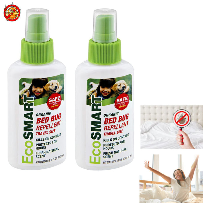 2 Pack Bed Bug Killer Spray Fast Acting Non-Toxic Pet Safe Bugs Repeller Home