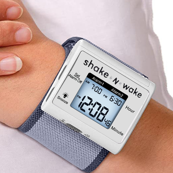 Silent Vibrating Personal Alarm Clock Shake N Wake Wrist Watch Digital LED Clock