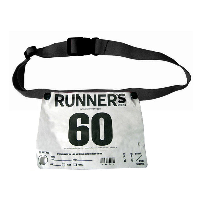 No Tie Shoelaces Elastic Lock Laces Running Belt Race Number Holder Set Sports