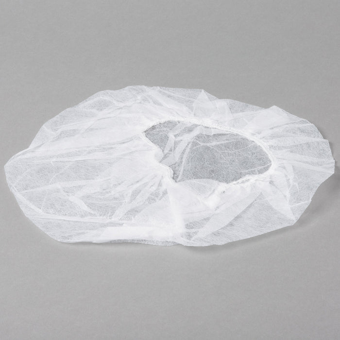 100 Pcs Disposable Hair Net White Bouffant Caps 21" Non Woven Head Cover Medical