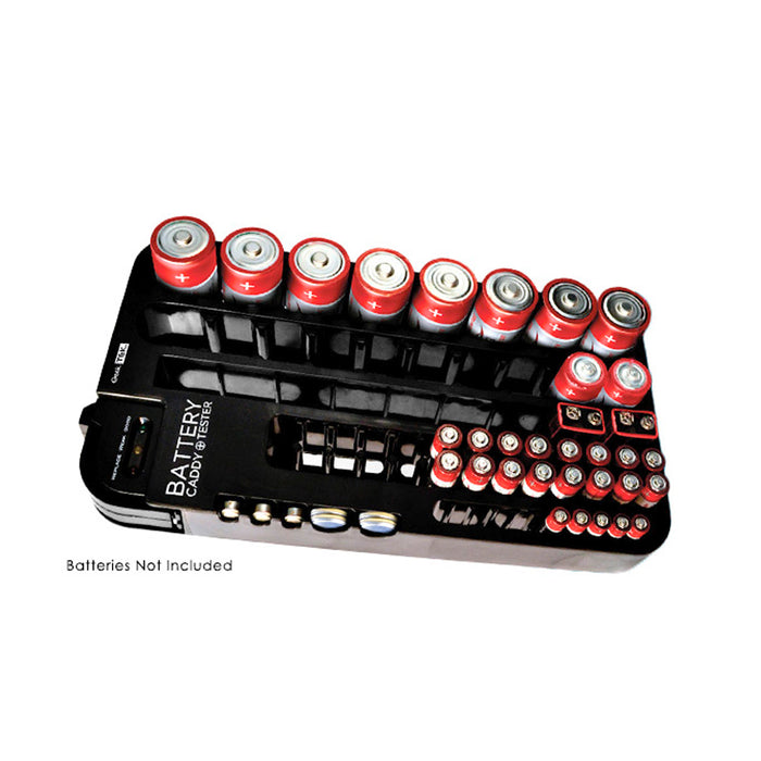 72 Battery Caddy Storage Plastic Holder Rack Organizer Removable Tester AAA D C