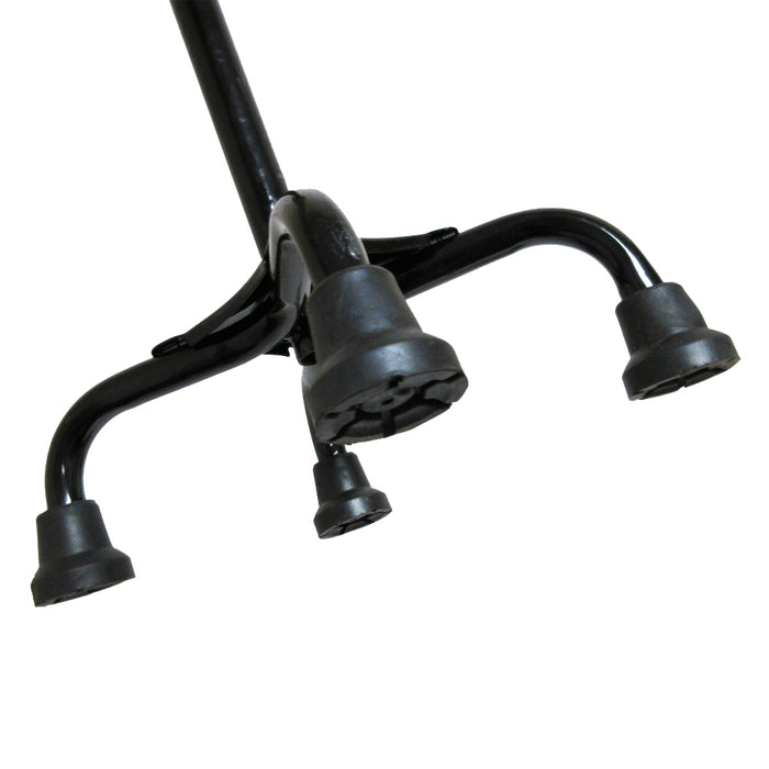 Quad Cane Walking Stick Lightweight Adjustable Right Left Hand Grip Support Base