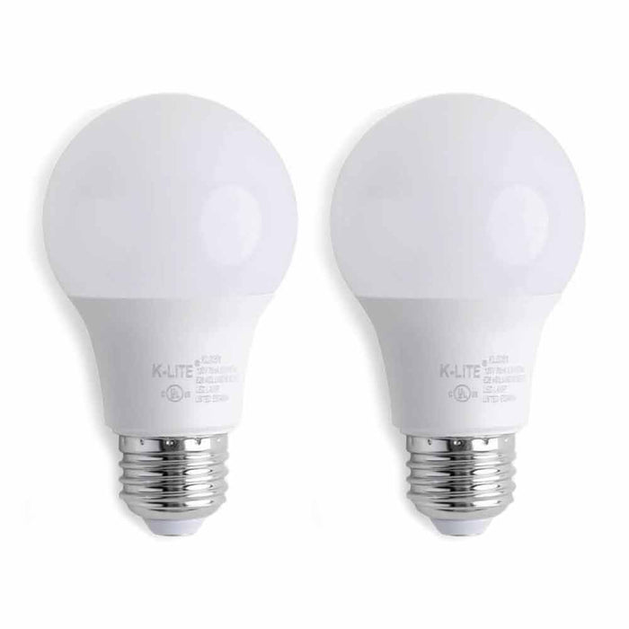 2 Pack LED Light Bulbs 9W 60W White A19 Bulb 800 Lumens Energy Savings UL Listed