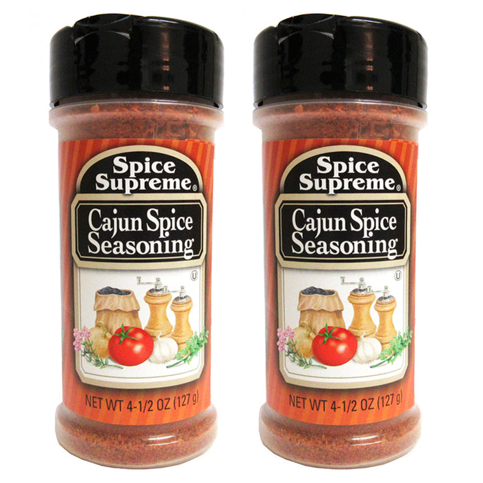 2 Pack Spice Supreme Cajun Spice Seasoning Dry Rob 4.5 oz Cooking Meats Veggies