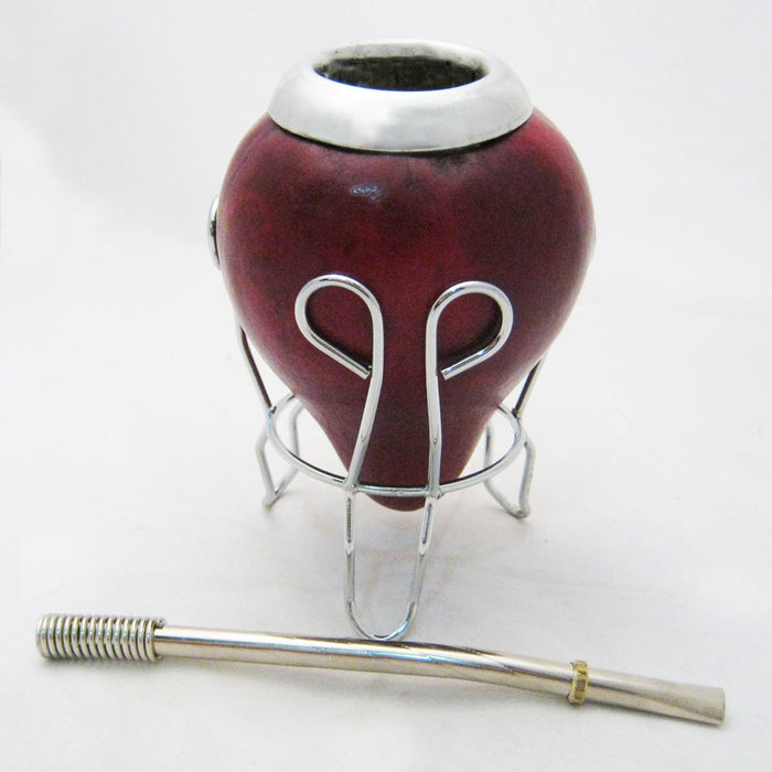 YERBA MATE GOURD CUP WITH STRAW BOMBILLA INFUSION KIT SET 8048