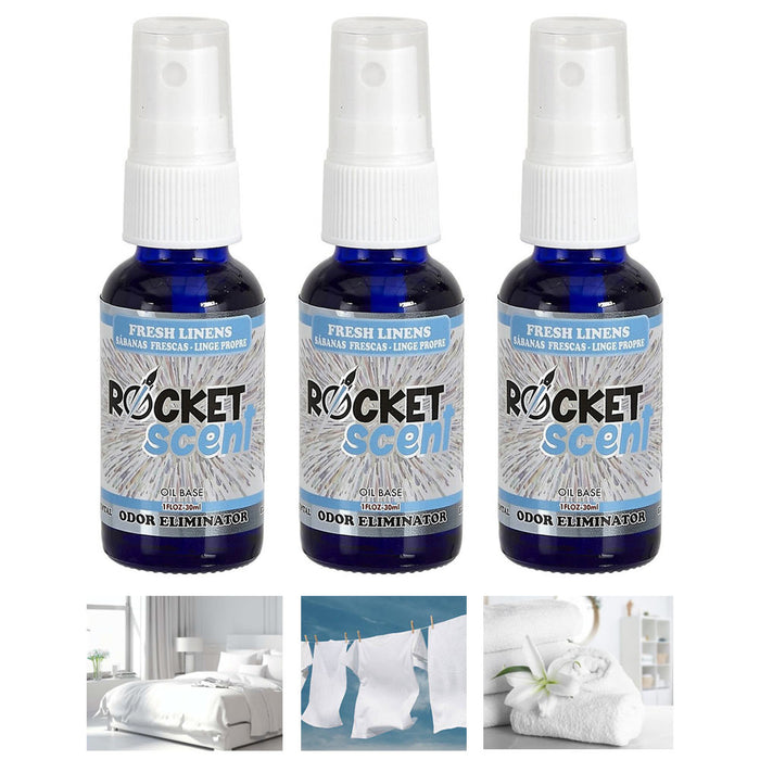 3 Pack Fresh Linen Air Freshener Odor Smoke Eliminator Home Car Bath Deodorizer