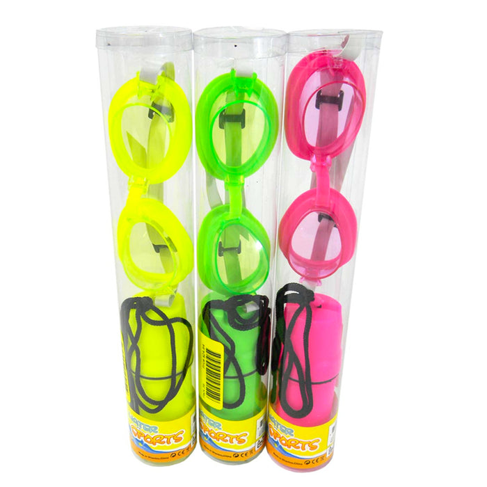 2 Pack Kids Swimming Goggles Swim Glasses Anti Fog Adjustable Straps No Leaking