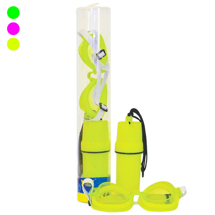 Kids Child Adjustable Anti Fog Swimming Goggles Scuba Glasses Waterproof Capsule