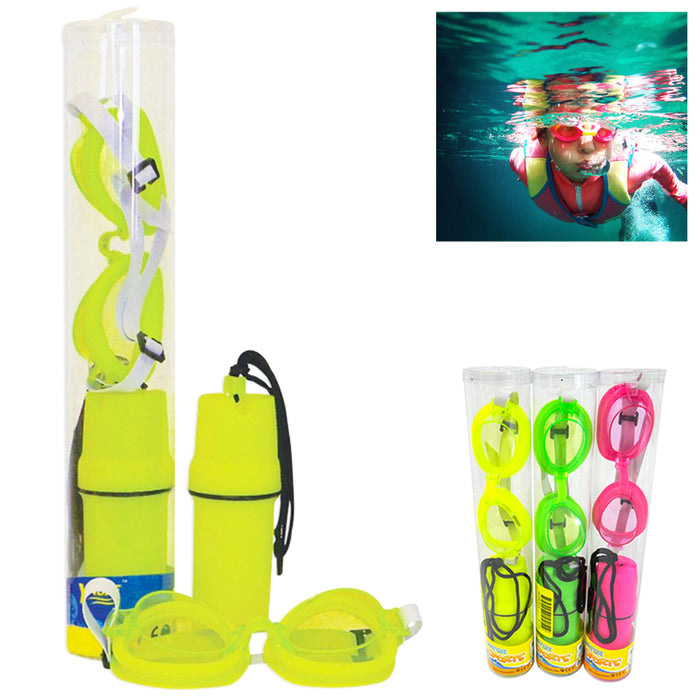 Kids Child Adjustable Anti Fog Swimming Goggles Scuba Glasses Waterproof Capsule