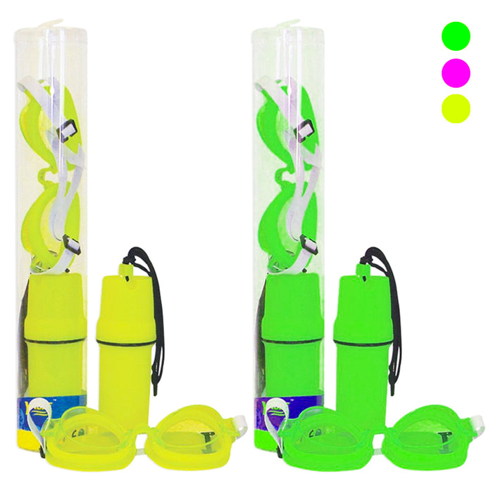 2 Pack Kids Swimming Goggles Swim Glasses Anti Fog Adjustable Straps No Leaking