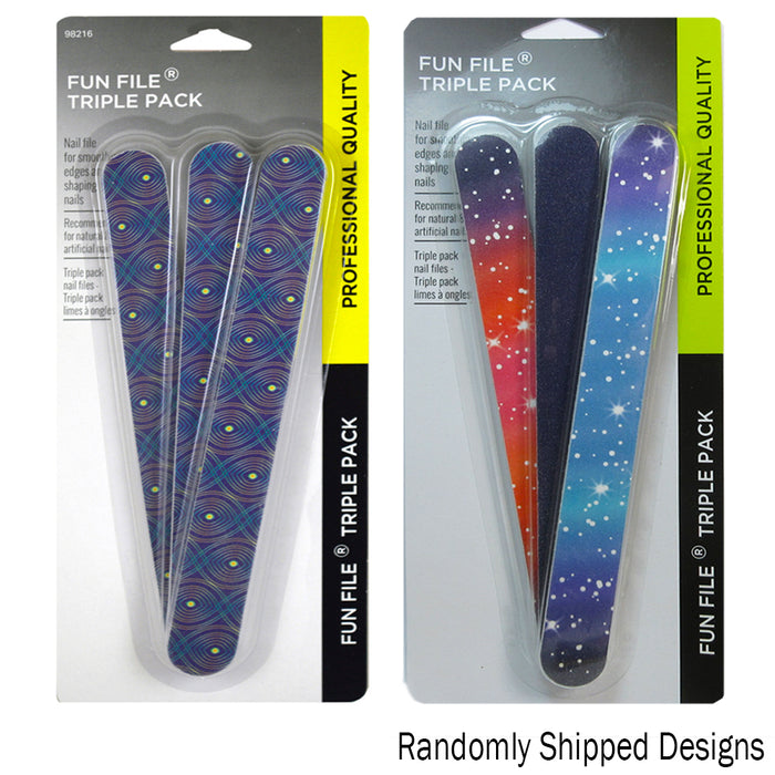 6 Pc Professional Nail File Set Double Sided Manicure Pedicure Tool Emery Boards