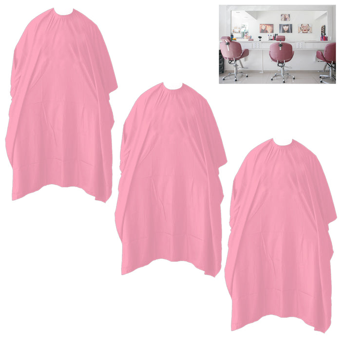 3 Hair Cutting Cape Salon Hairdressing Apron Barber Pink Gown Shampoo Disposable