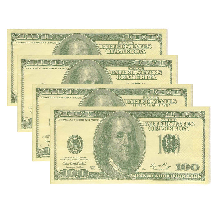 2 Packs $100 Dollar Bill Facial Tissue Napkins Benjamins Gag Gift Fake Money New