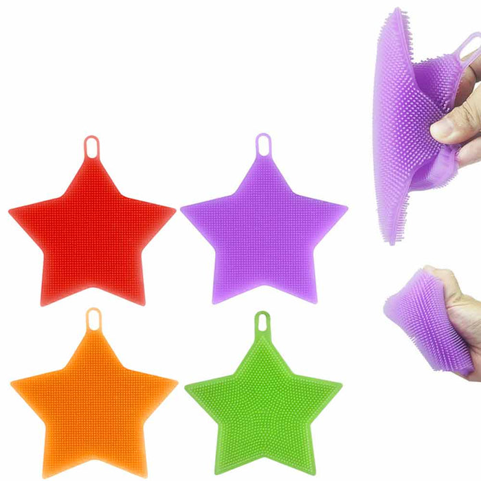 4 Pack Soft Silicone Face Scrubber Cleanser Massager Facial Cleansing Skin Brush