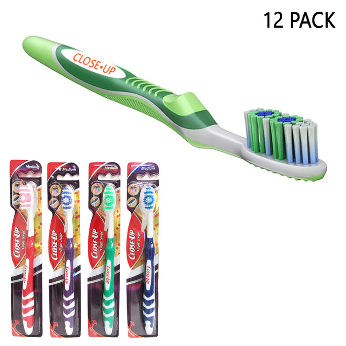 12 Pack Toothbrushes Medium Bristles Oral Care Kit Tongue Scraper Deep Clean Lot